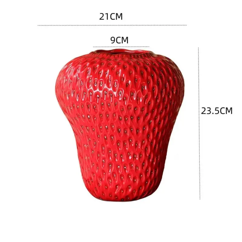 Cartoon Strawberry Ceramic Vase tag1