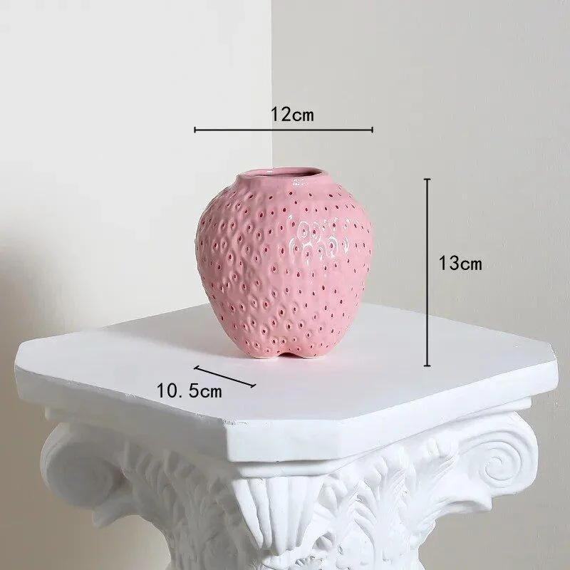 Cartoon Strawberry Ceramic Vase -  - #tag1#