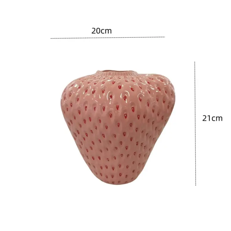 Cartoon Strawberry Ceramic Vase tag1