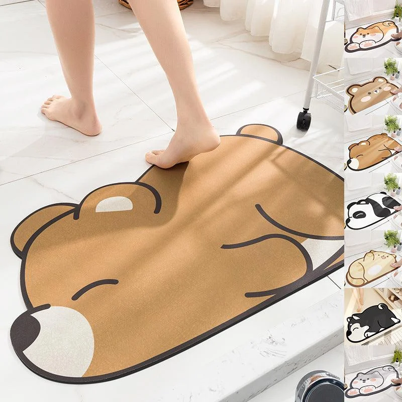 Cartoon Super Absorbent Anti-slip Floor Mat for Bathroom -  - #tag1#