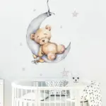 Cartoon Teddy Bear wall sticker Give the baby room a beautiful atmosphere tag1