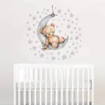 Cartoon Teddy Bear wall sticker Give the baby room a beautiful atmosphere tag1