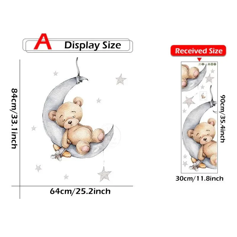 Cartoon Teddy Bear wall sticker | Give the baby room a beautiful atmosphere -  - #tag1#