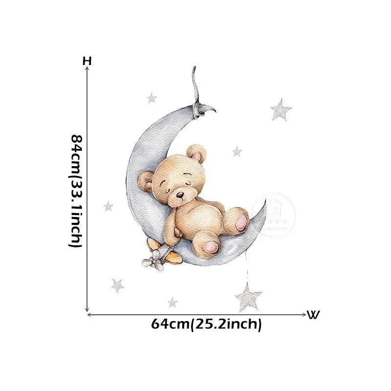 Cartoon Teddy Bear wall sticker | Give the baby room a beautiful atmosphere -  - #tag1#