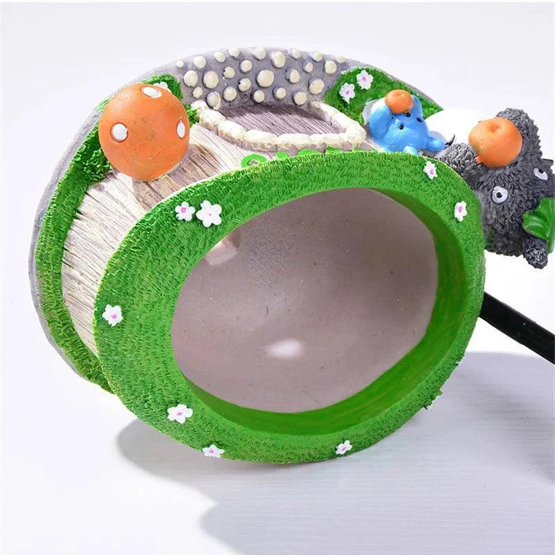 Cartoon Totoro Flower Pot: Creative Garden Decor with LED Light -