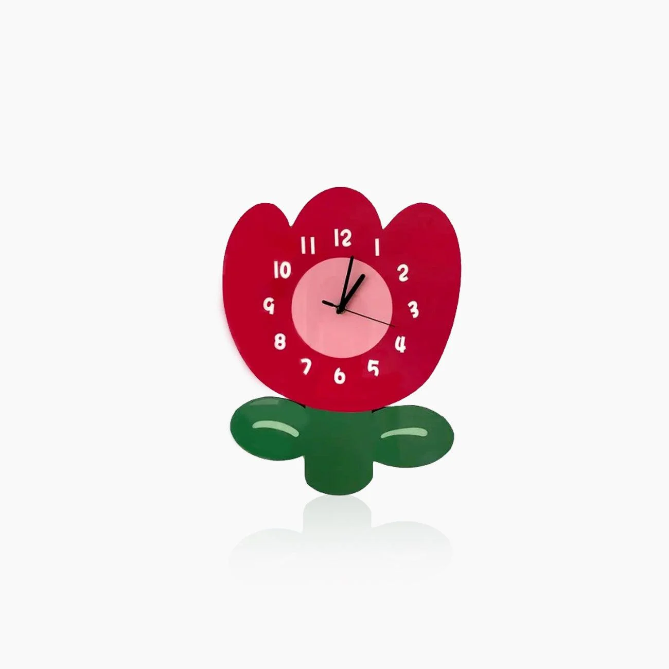 Cartoon Tulip Minimalistic Design Wall Clock -