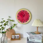 Cartoon Watermelon Fruit Wall Clock tag1