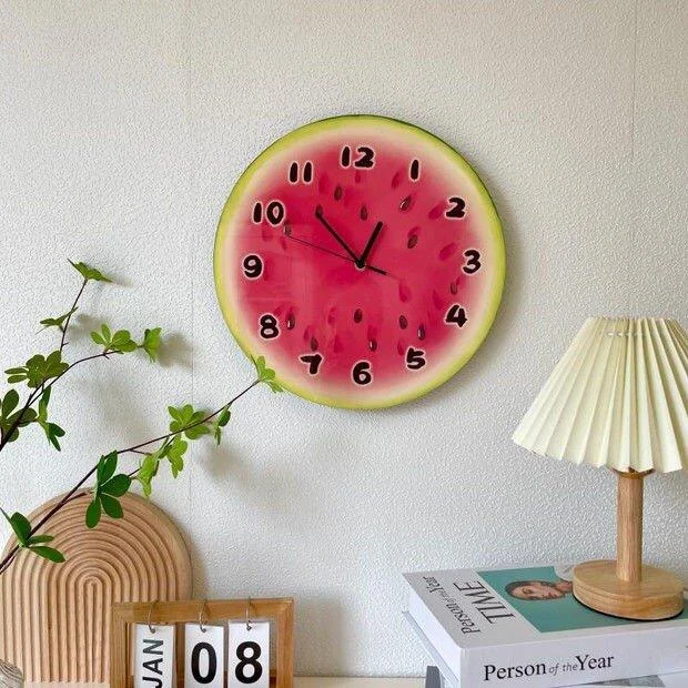 Cartoon Watermelon Fruit Wall Clock -  - #tag1#