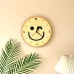 Cartoon Yellow Smiley Face Wall Mounted Clock tag1