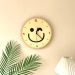 Cartoon Yellow Smiley Face Wall Mounted Clock tag1