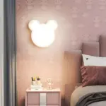 Cartoon minimalist bear shaped LED wall lamp tag1