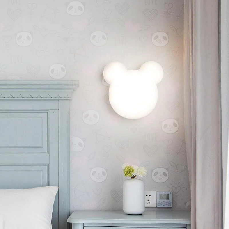 Cartoon minimalist bear shaped LED wall lamp -  - #tag1#