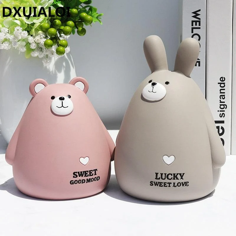 Cartoon rabbit piggy bank ornaments nordic animal piggy  bank -  - #tag1#