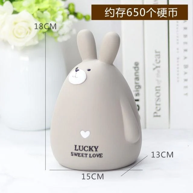 Cartoon rabbit piggy bank ornaments nordic animal piggy  bank -  - #tag1#