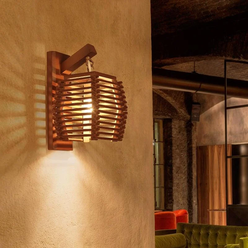 Cassia - Wooden Lantern Lamp -  - #tag1#