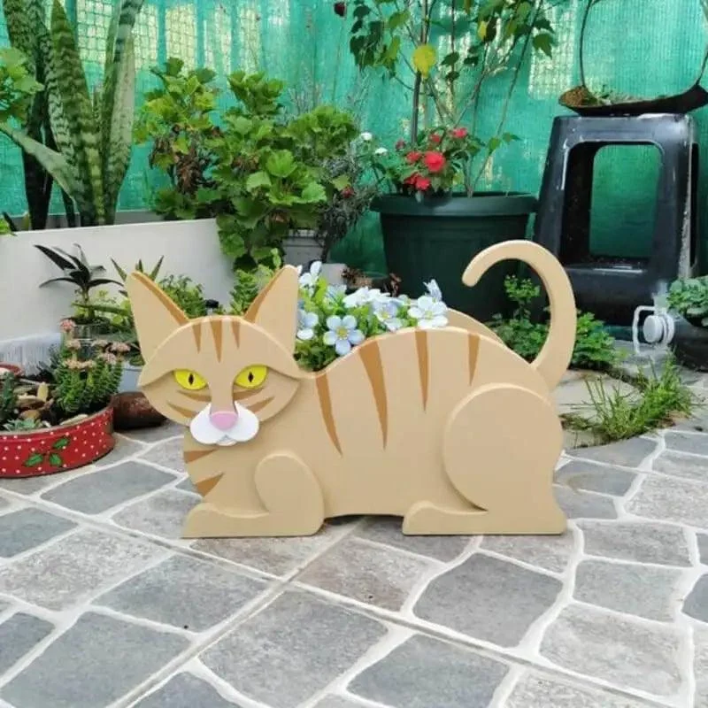 Cat-shaped planter - KittyPot - Garden statue Cat - Garden decoration -  - #tag1#