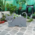 Cat shaped planter KittyPot Garden statue Cat Garden decoration tag1