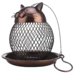 Cat Chicken Bird Feeder Decor Charming Addition to Garden