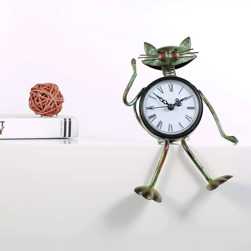 Cat Display Clock Adorable Personality for Your Wall