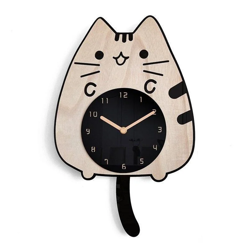 Cat Lover - Swinging Clock with Cat Motif -  - #tag1#