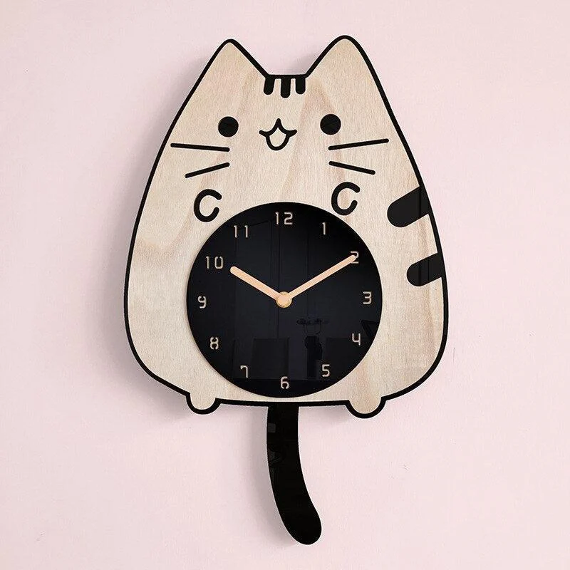 Cat Lover - Swinging Clock with Cat Motif -  - #tag1#