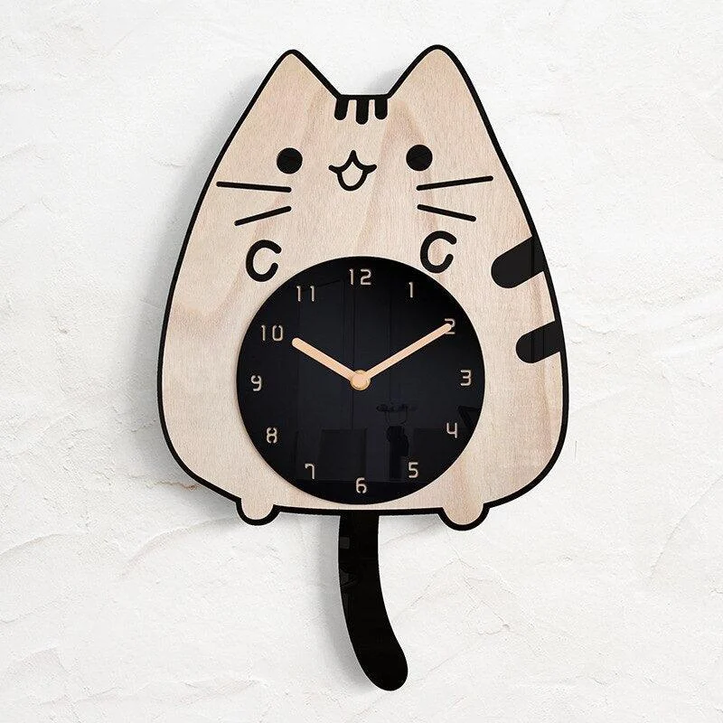 Cat Lover - Swinging Clock with Cat Motif -  - #tag1#