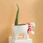 Cat Tail Hand Crafted Flower Pot