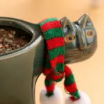 Cat Tail Hand Crafted Flower Pot