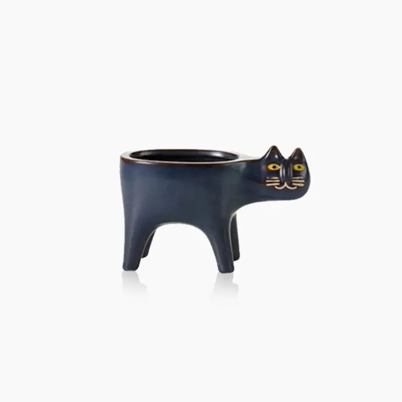 Cat Tail Hand Crafted Flower Pot