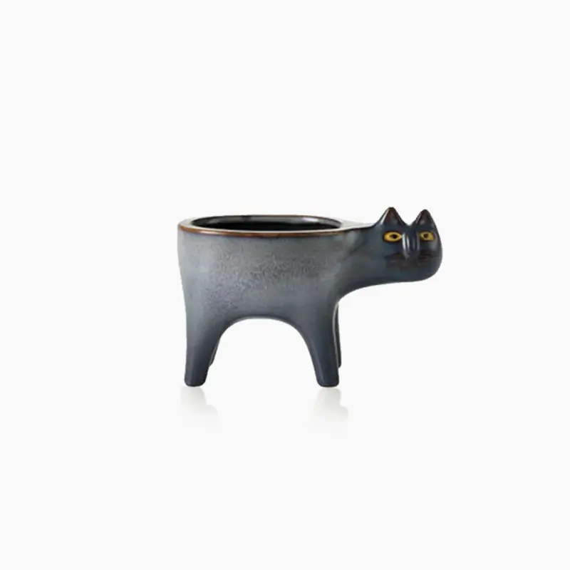 Cat Tail Hand Crafted Flower Pot