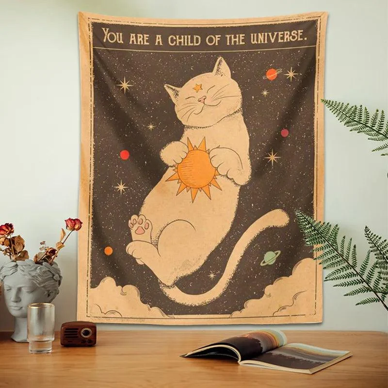 Cat Tapestry Wall Hanging -