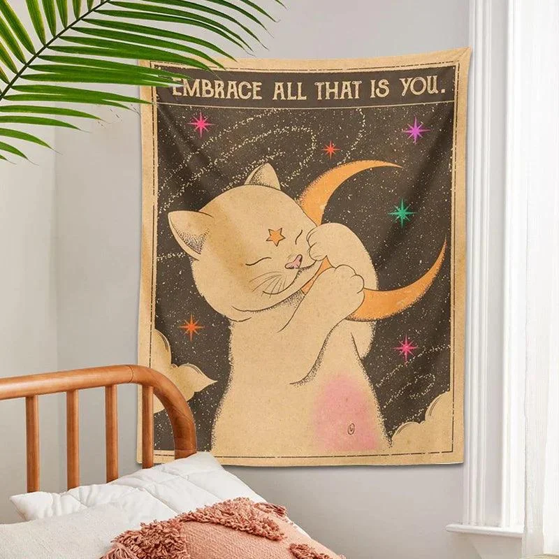 Cat Tapestry Wall Hanging -