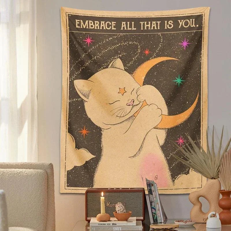 Cat Tapestry Wall Hanging -