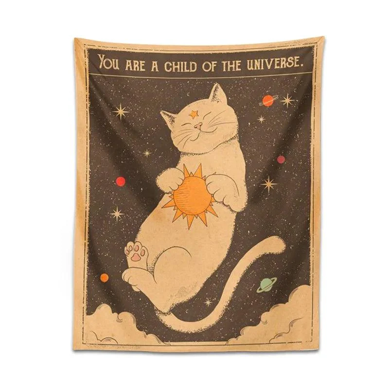 Cat Tapestry Wall Hanging -