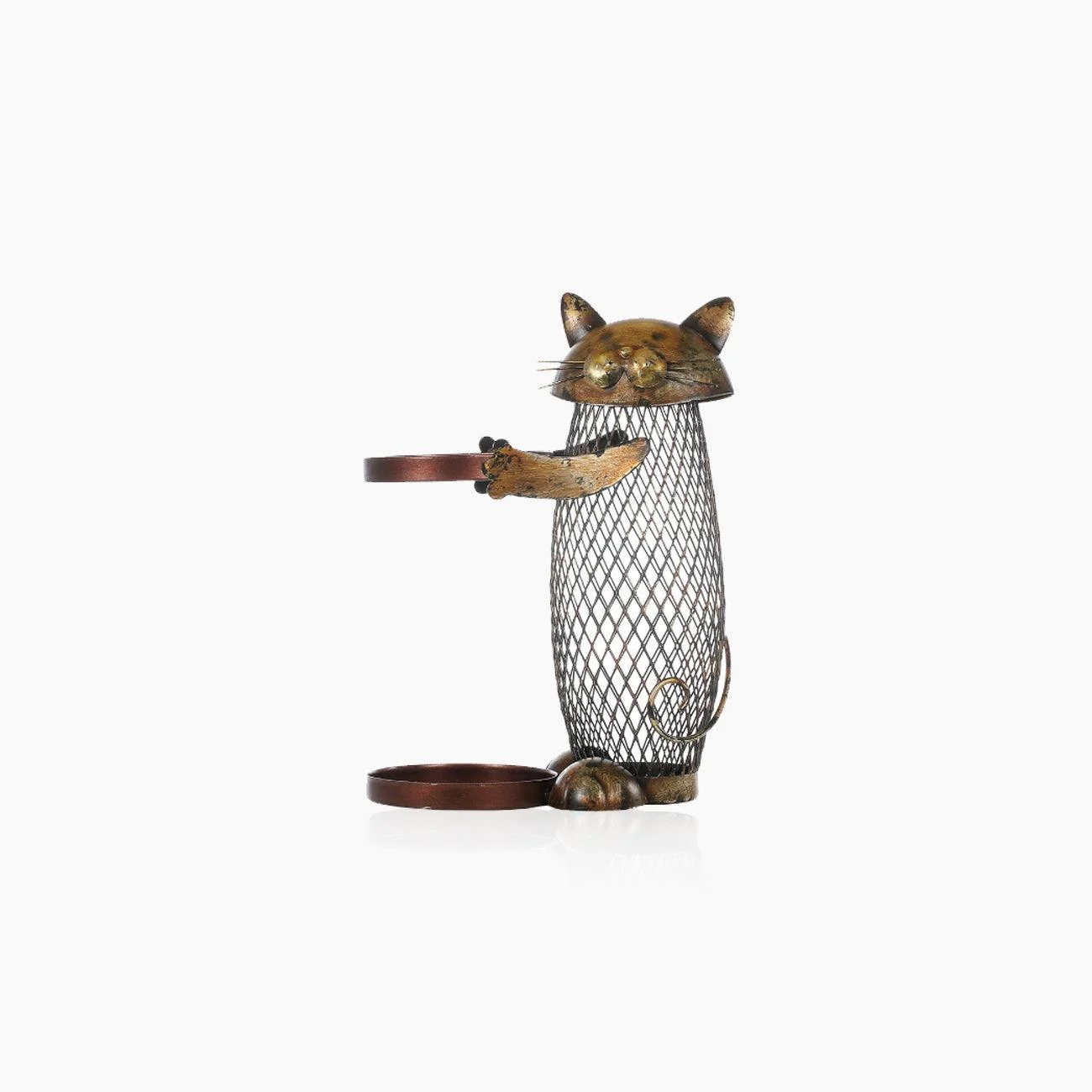 Cat Wine Holder with Cork Containe -