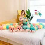Caterpillar Love Bear Long Strip Pillow Valentine s Day Birthday Gift tag1