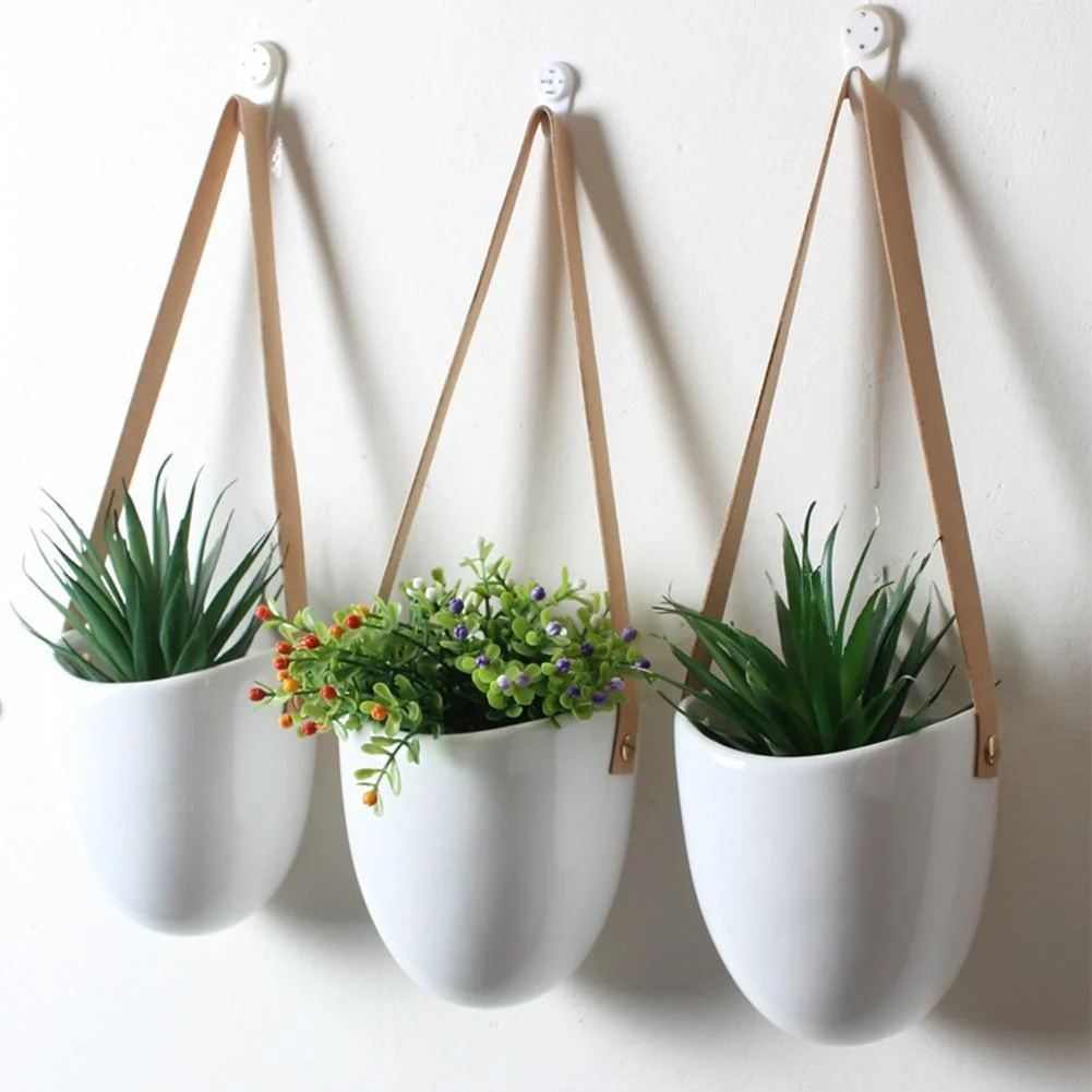 Catriona - Wall-hanging Ceramic Flower Pot (3 Sets) -  - #tag1#