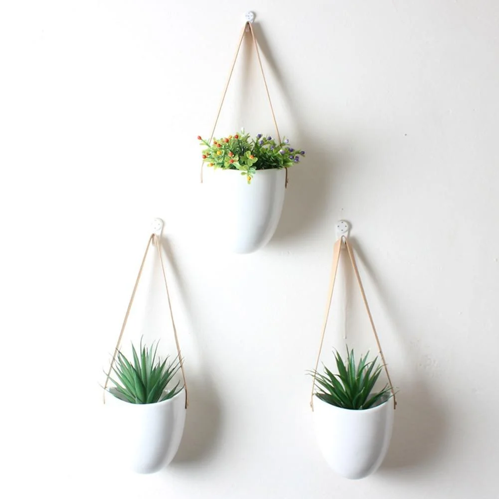 Catriona - Wall-hanging Ceramic Flower Pot (3 Sets) -  - #tag1#