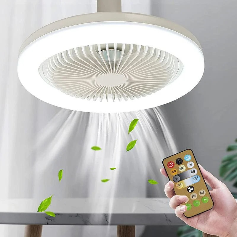 Ceiling Fan with Light, Screw in Any Lamp Socket, with Remote Control -  - #tag1#