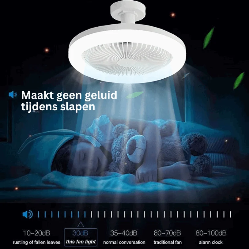 Ceiling Fan with Light, Screw in Any Lamp Socket, with Remote Control -  - #tag1#