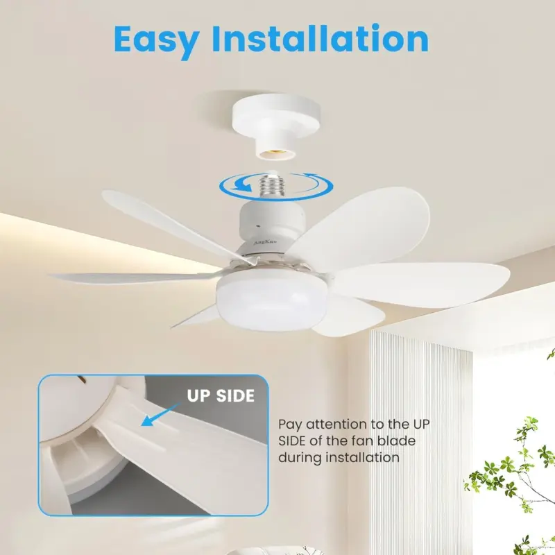 Ceiling Fan with Remote Control and Adjustable LED Lighting tag1