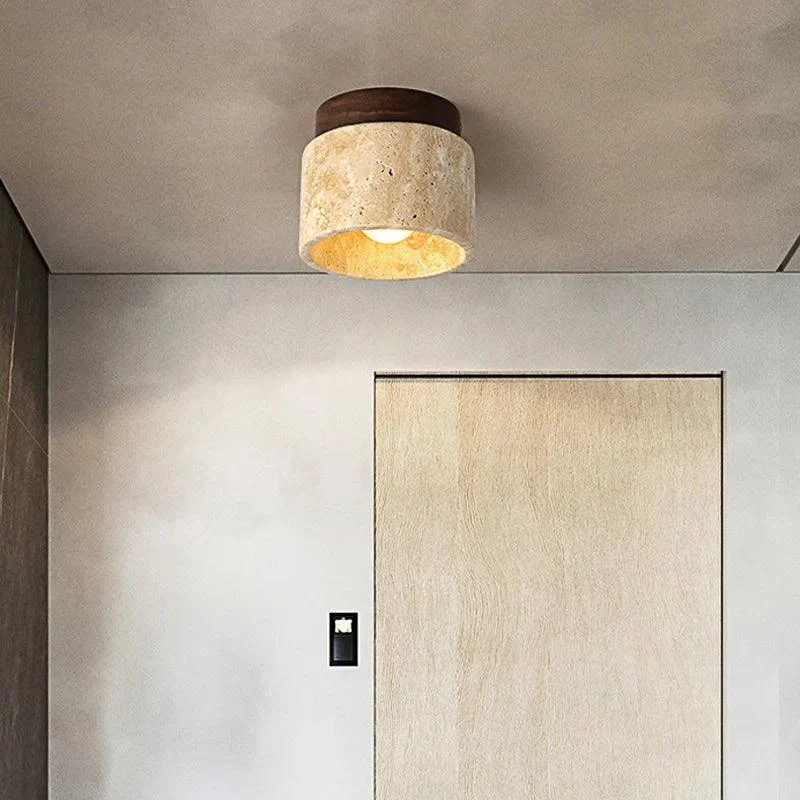 Ceiling Lamp - Freja - Marble & Wood - Warm White - Decorative Lamp -  - #tag1#