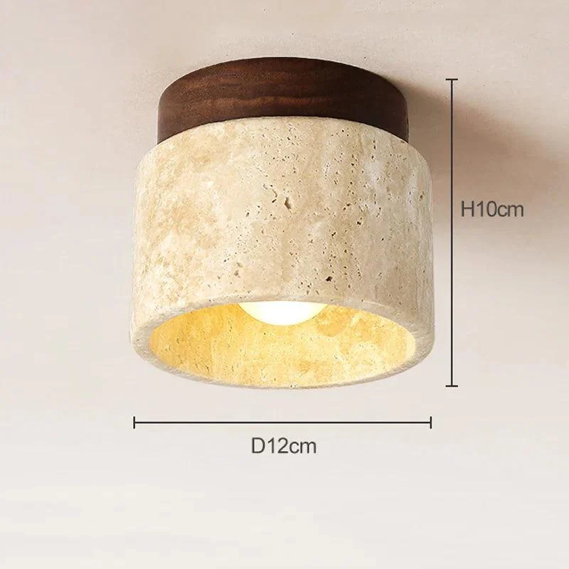 Ceiling Lamp - Freja - Marble & Wood - Warm White - Decorative Lamp -  - #tag1#