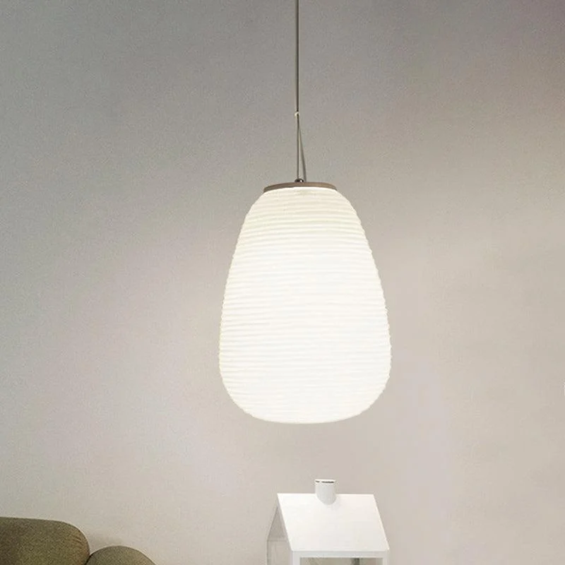 Ceiling Pendant Light - Modern Ribbed Glass Lamp -  - #tag1#