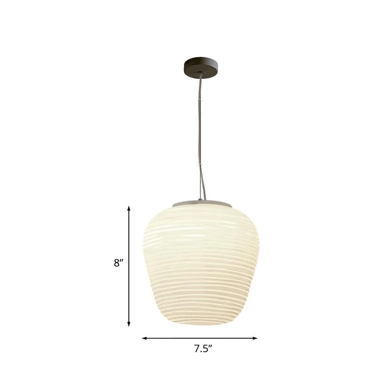 Ceiling Pendant Light - Modern Ribbed Glass Lamp -  - #tag1#