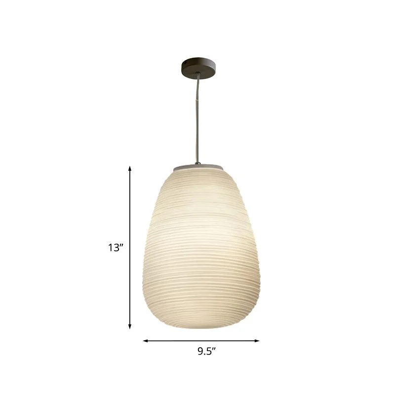 Ceiling Pendant Light - Modern Ribbed Glass Lamp -  - #tag1#