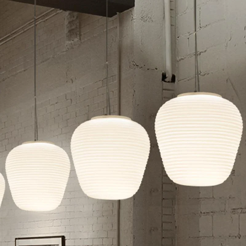 Ceiling Pendant Light - Modern Ribbed Glass Lamp -  - #tag1#