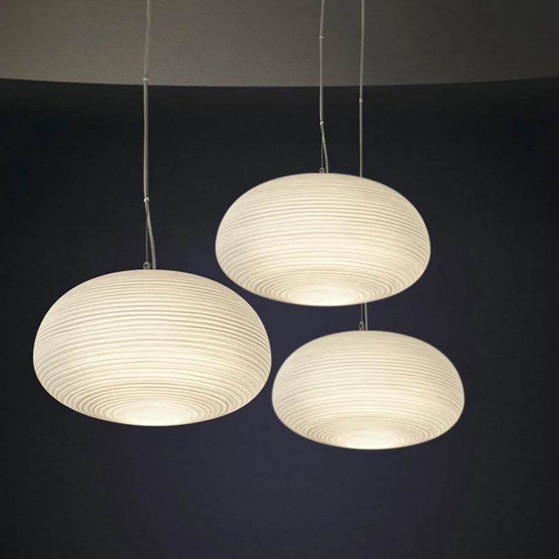 Ceiling Pendant Light - Modern Ribbed Glass Lamp -  - #tag1#