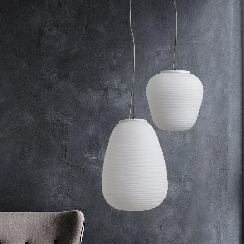 Ceiling Pendant Light - Modern Ribbed Glass Lamp -  - #tag1#