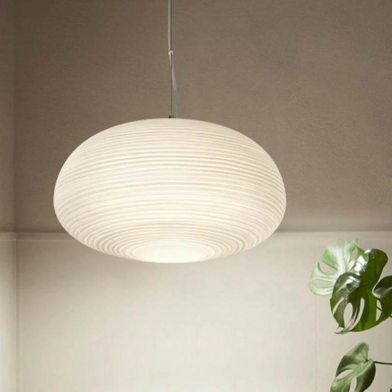 Ceiling Pendant Light - Modern Ribbed Glass Lamp -  - #tag1#